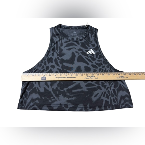 Adidas Women’s Training Tank Top Black black Camo cheetah Print Size Medium - Picture 5 of 11